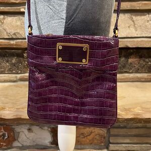 Marc by Marc Jacobs Faux Patent Leather Croc Embossed Mini Crossbody Bag